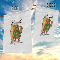 Bruh Its Summer Garden Flag Funny Capybara Surfer Beach Vacation Gift