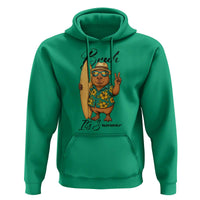 Bruh Its Summer Hoodie Funny Capybara Surfer Beach Vacation Gift