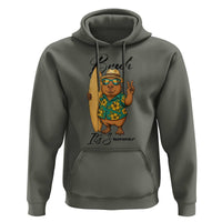 Bruh Its Summer Hoodie Funny Capybara Surfer Beach Vacation Gift