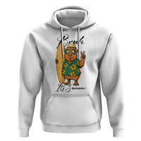 Bruh Its Summer Hoodie Funny Capybara Surfer Beach Vacation Gift