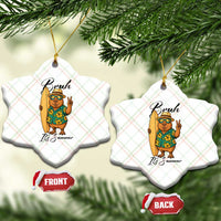 Bruh Its Summer Ceramic Ornament Funny Capybara Surfer Beach Vacation Gift