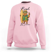 Bruh Its Summer Sweatshirt Funny Capybara Surfer Beach Vacation Gift