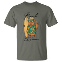 Bruh Its Summer T Shirt Funny Capybara Surfer Beach Vacation Gift