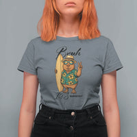 Bruh Its Summer T Shirt For Women Funny Capybara Surfer Beach Vacation Gift