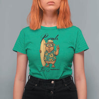 Bruh Its Summer T Shirt For Women Funny Capybara Surfer Beach Vacation Gift