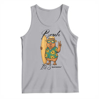 Bruh Its Summer Tank Top Funny Capybara Surfer Beach Vacation Gift