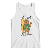 Bruh Its Summer Tank Top Funny Capybara Surfer Beach Vacation Gift