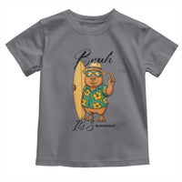 Bruh Its Summer Toddler T Shirt Funny Capybara Surfer Beach Vacation Gift