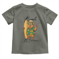 Bruh Its Summer Toddler T Shirt Funny Capybara Surfer Beach Vacation Gift