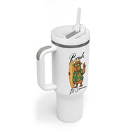 Bruh Its Summer Tumbler With Handle Funny Capybara Surfer Beach Vacation Gift