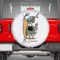 Bruh Its Summer Spare Tire Cover Funny Hawaiian Goose Surfer Graphic