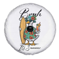 Bruh Its Summer Spare Tire Cover Funny Hawaiian Goose Surfer Graphic