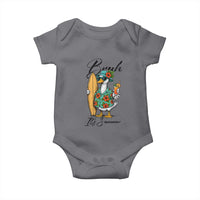 Bruh Its Summer Baby Onesie Funny Hawaiian Goose Surfer Graphic