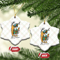 Bruh Its Summer Ceramic Ornament Funny Hawaiian Goose Surfer Graphic