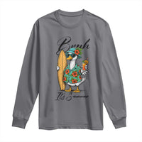Bruh Its Summer Long Sleeve Shirt Funny Hawaiian Goose Surfer Graphic