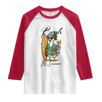 Bruh Its Summer Raglan Shirt Funny Hawaiian Goose Surfer Graphic