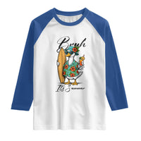 Bruh Its Summer Raglan Shirt Funny Hawaiian Goose Surfer Graphic