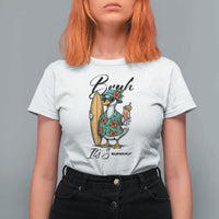 Bruh Its Summer T Shirt For Women Funny Hawaiian Goose Surfer Graphic