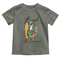 Bruh Its Summer Toddler T Shirt Funny Hawaiian Goose Surfer Graphic