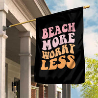 Beach More Worry Less Garden Flag Boho Summer Vacation