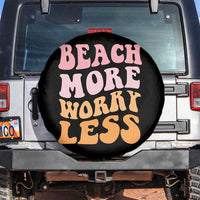 Beach More Worry Less Spare Tire Cover Boho Summer Vacation