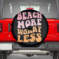 Beach More Worry Less Spare Tire Cover Boho Summer Vacation