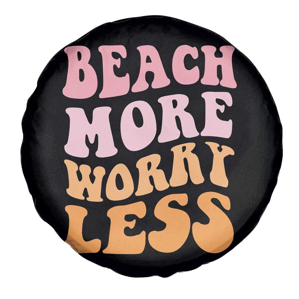 Beach More Worry Less Spare Tire Cover Boho Summer Vacation