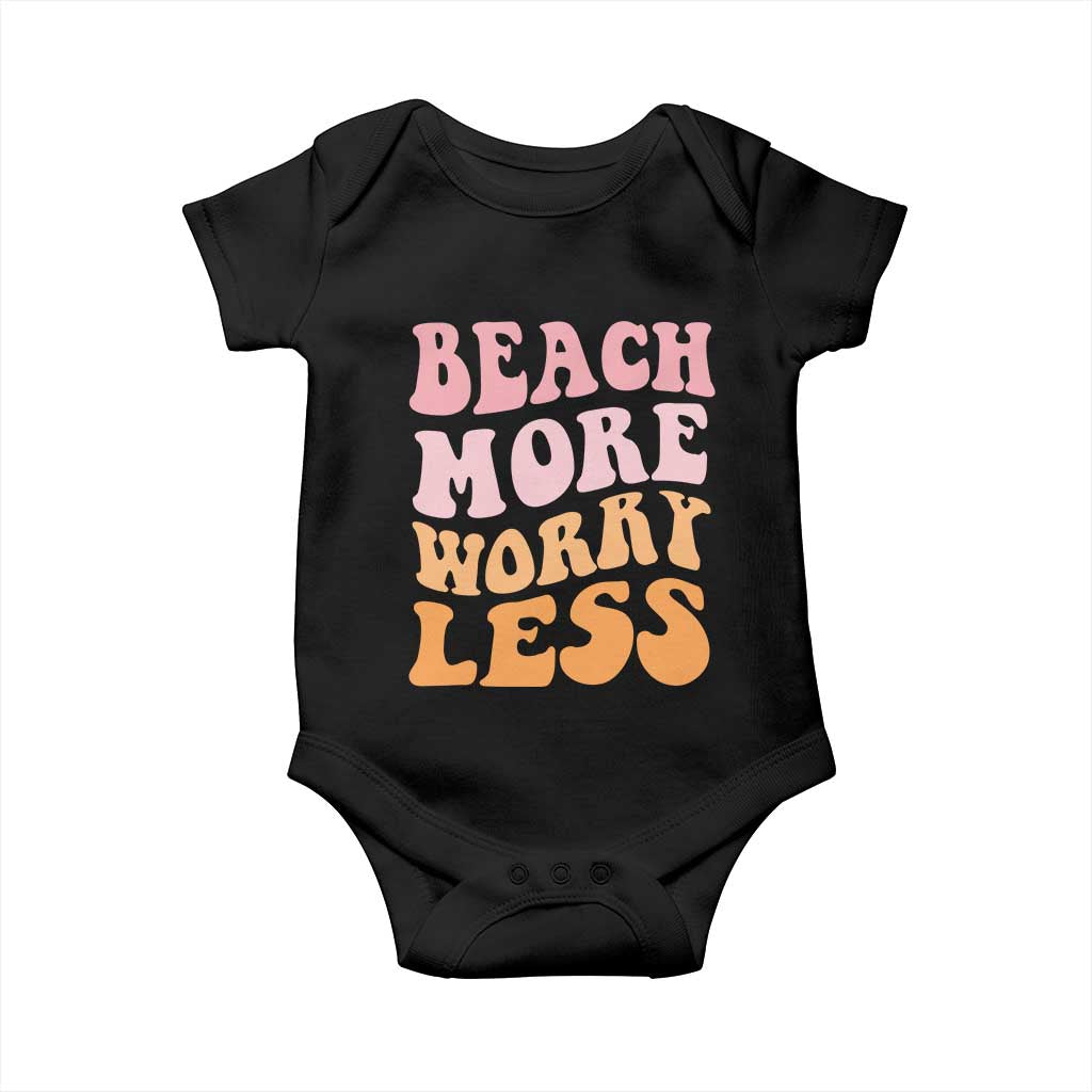 Beach More Worry Less Baby Onesie Boho Summer Vacation