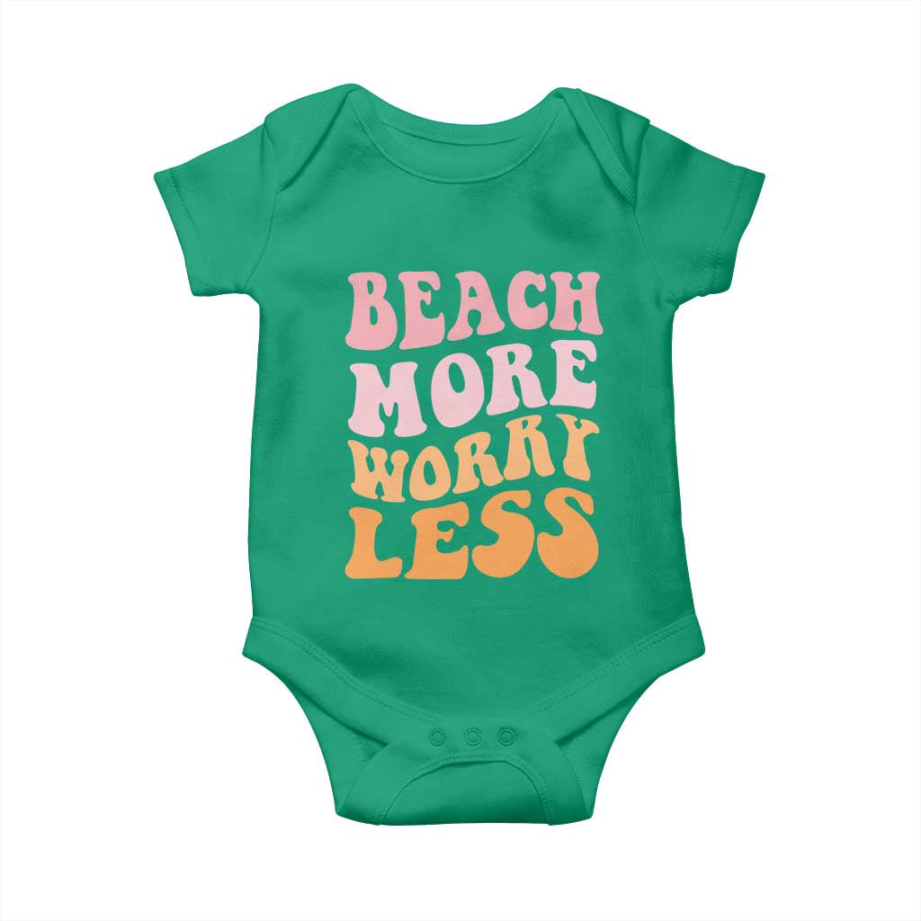 Beach More Worry Less Baby Onesie Boho Summer Vacation