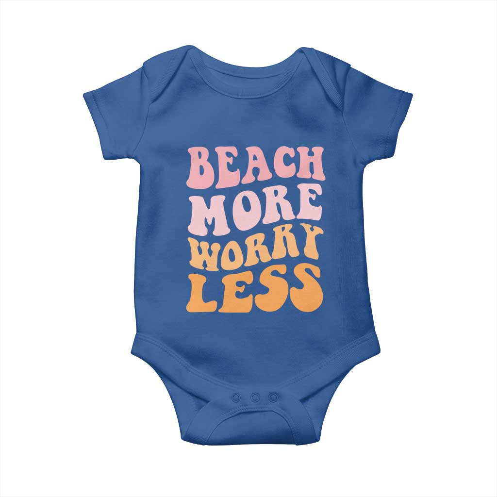 Beach More Worry Less Baby Onesie Boho Summer Vacation