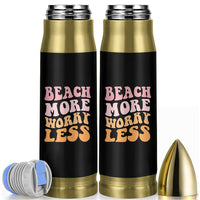Beach More Worry Less Bullet Tumbler Boho Summer Vacation