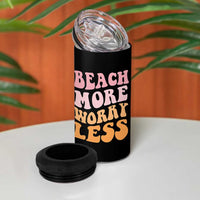 Beach More Worry Less 4 in 1 Can Cooler Tumbler Boho Summer Vacation
