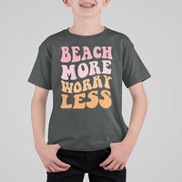 Beach More Worry Less T Shirt For Kid Boho Summer Vacation