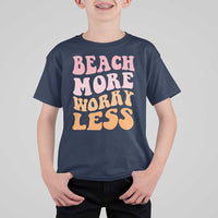 Beach More Worry Less T Shirt For Kid Boho Summer Vacation