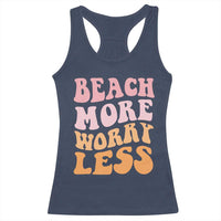 Beach More Worry Less Racerback Tank Top Boho Summer Vacation