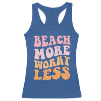 Beach More Worry Less Racerback Tank Top Boho Summer Vacation