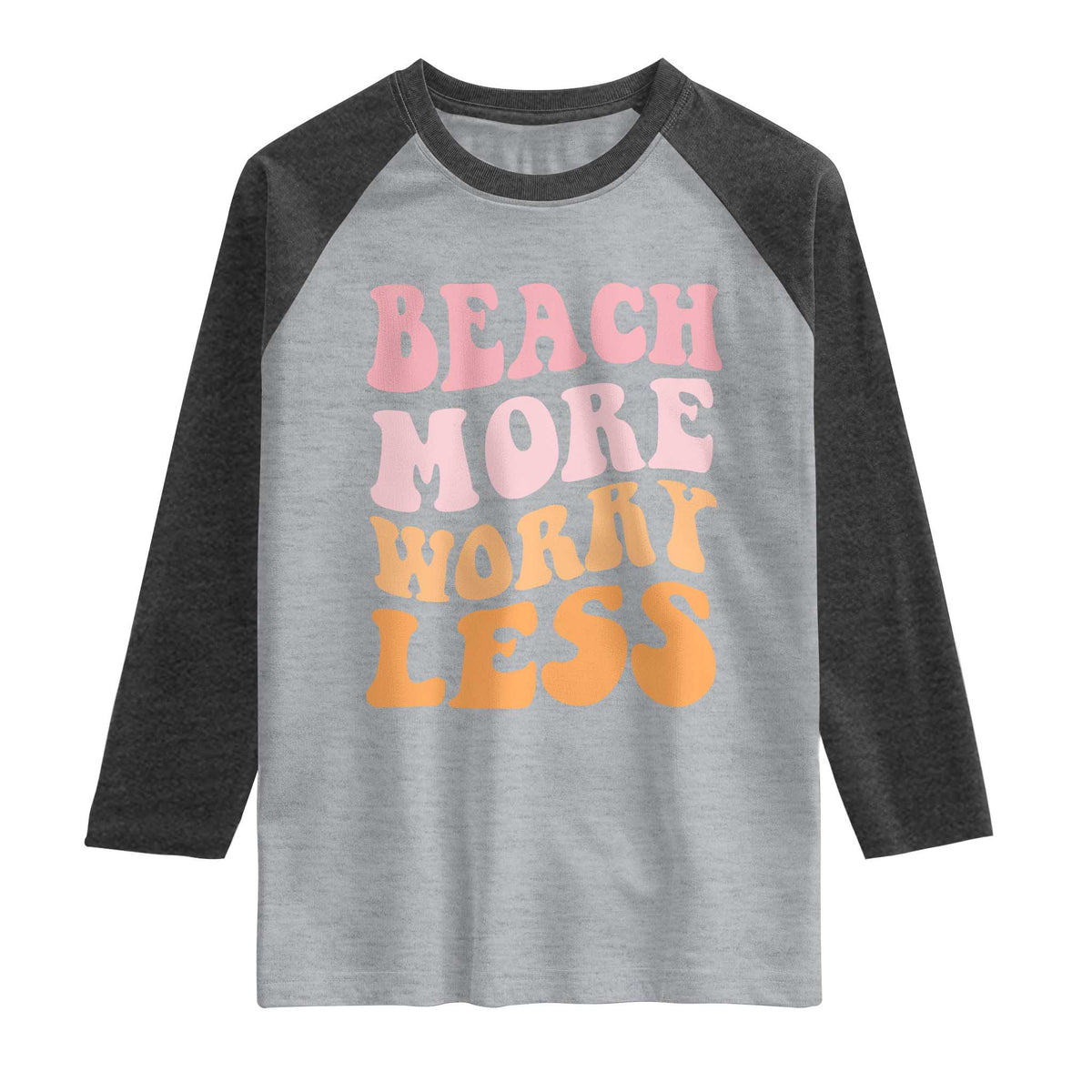 Beach More Worry Less Raglan Shirt Boho Summer Vacation