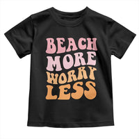Beach More Worry Less Toddler T Shirt Boho Summer Vacation