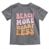 Beach More Worry Less Toddler T Shirt Boho Summer Vacation