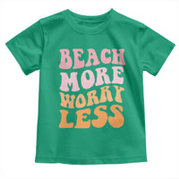 Beach More Worry Less Toddler T Shirt Boho Summer Vacation