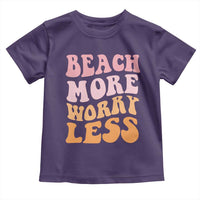 Beach More Worry Less Toddler T Shirt Boho Summer Vacation