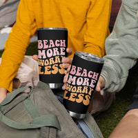 Beach More Worry Less Tumbler Cup Boho Summer Vacation