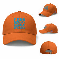 Less Monday More Summer Baseball Cap Retro Beach Seashell Graphic