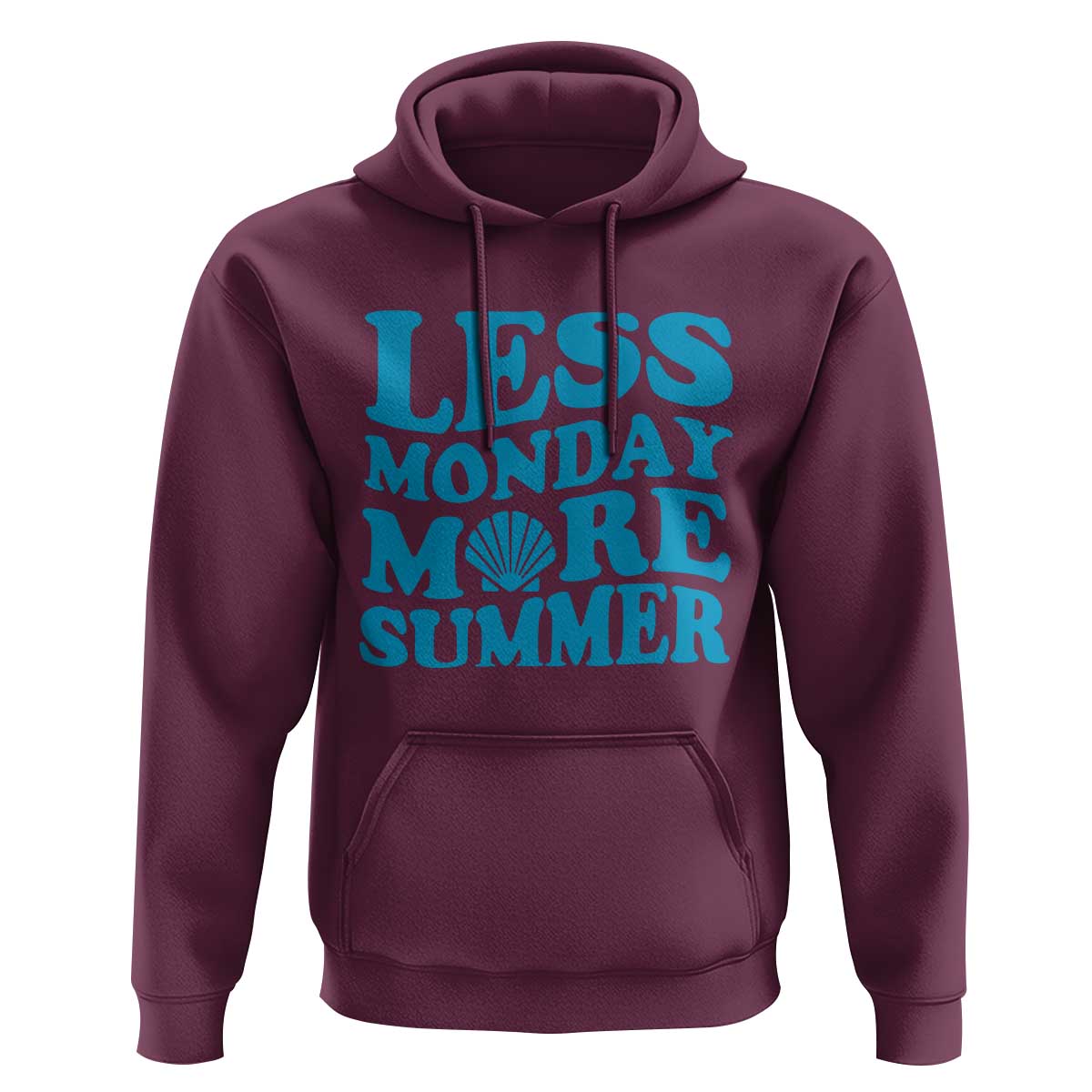 Less Monday More Summer Hoodie Retro Beach Seashell Graphic