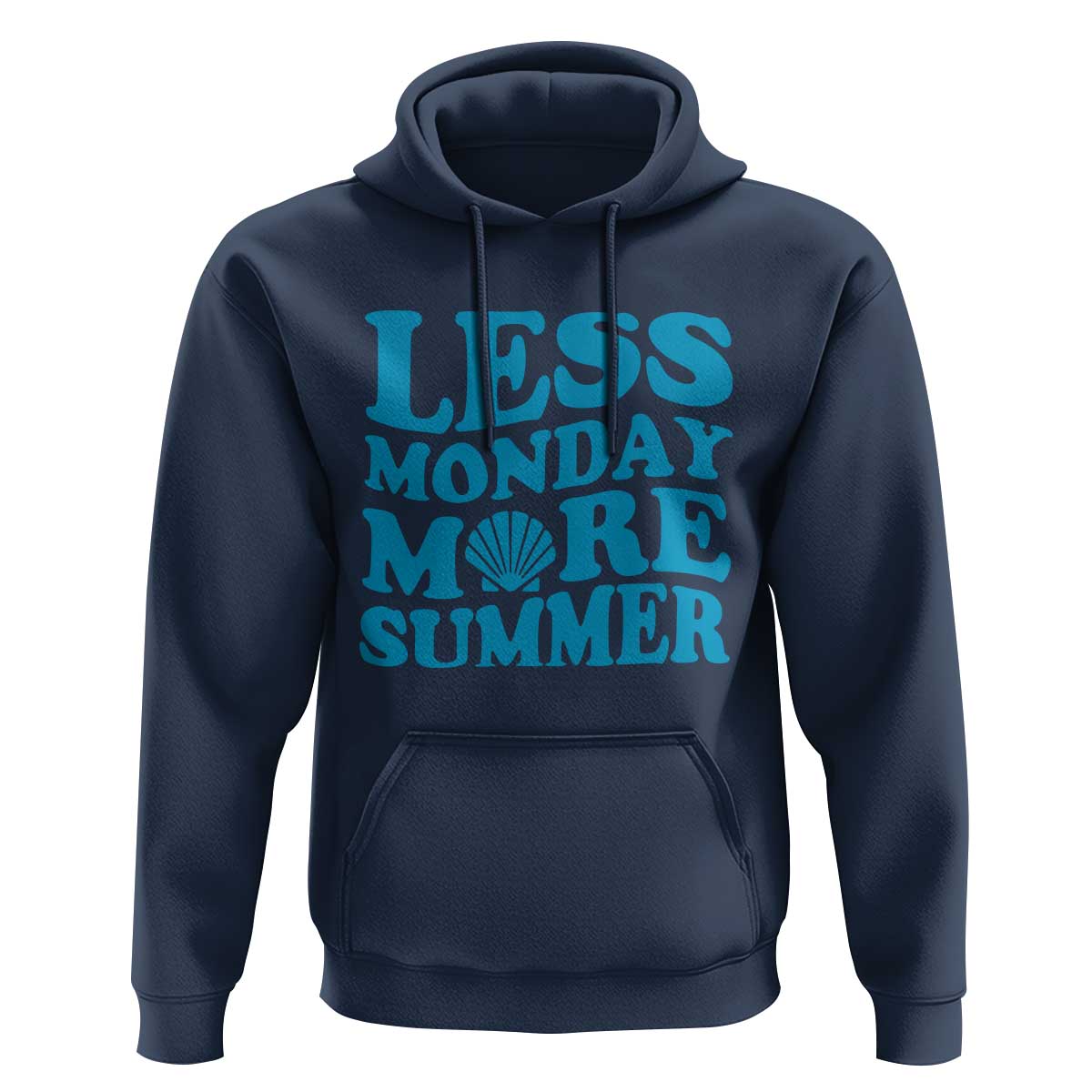 Less Monday More Summer Hoodie Retro Beach Seashell Graphic
