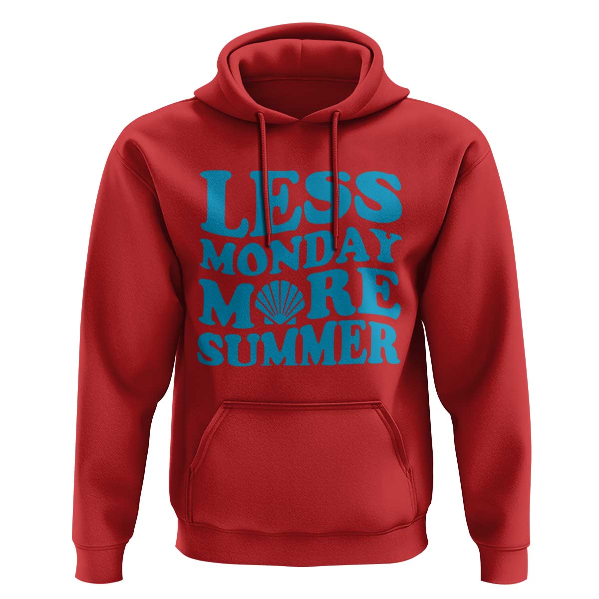 Less Monday More Summer Hoodie Retro Beach Seashell Graphic