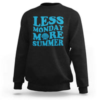 Less Monday More Summer Sweatshirt Retro Beach Seashell Graphic