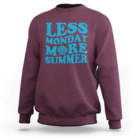 Less Monday More Summer Sweatshirt Retro Beach Seashell Graphic