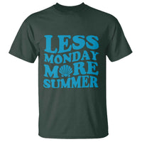 Less Monday More Summer T Shirt Retro Beach Seashell Graphic