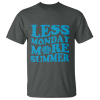 Less Monday More Summer T Shirt Retro Beach Seashell Graphic